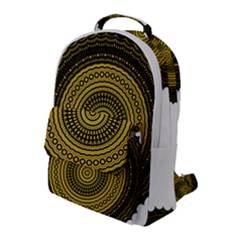 Design Circular Shape Round Flap Pocket Backpack (large)