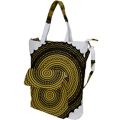 Design Circular Shape Round Shoulder Tote Bag by Pakrebo