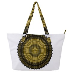 Design Circular Shape Round Full Print Shoulder Bag by Pakrebo