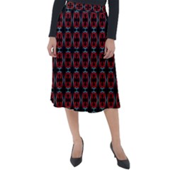 Pattern Design Artistic Decor Classic Velour Midi Skirt 