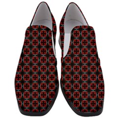 Pattern Design Artistic Decor Slip On Heel Loafers