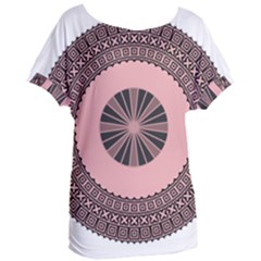 Design Circular Aztec Symbol Women s Oversized Tee by Pakrebo