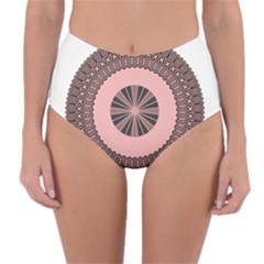 Design Circular Aztec Symbol Reversible High-waist Bikini Bottoms by Pakrebo