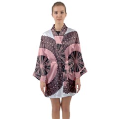 Design Circular Aztec Symbol Long Sleeve Kimono Robe by Pakrebo