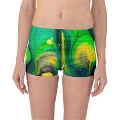 Art Abstract Artistically Painting Reversible Boyleg Bikini Bottoms by Pakrebo