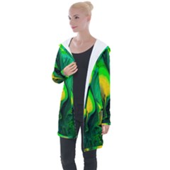 Art Abstract Artistically Painting Longline Hooded Cardigan