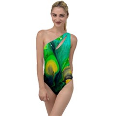 Art Abstract Artistically Painting To One Side Swimsuit by Pakrebo