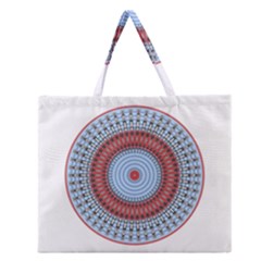 Pattern Design Circular Shape Zipper Large Tote Bag by Pakrebo