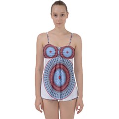 Pattern Design Circular Shape Babydoll Tankini Set by Pakrebo