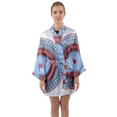 Pattern Design Circular Shape Long Sleeve Kimono Robe by Pakrebo