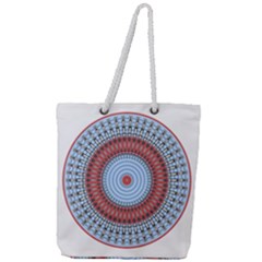 Pattern Design Circular Shape Full Print Rope Handle Tote (large) by Pakrebo