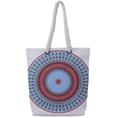 Pattern Design Circular Shape Full Print Rope Handle Tote (small) by Pakrebo