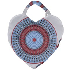 Pattern Design Circular Shape Giant Heart Shaped Tote by Pakrebo