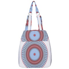 Pattern Design Circular Shape Center Zip Backpack