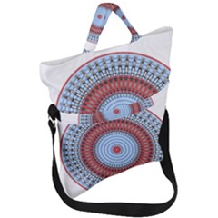 Pattern Design Circular Shape Fold Over Handle Tote Bag by Pakrebo