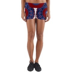 Mandala Pattern Round Ethnic Yoga Shorts by Pakrebo