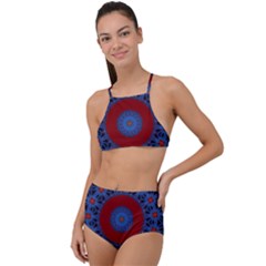 Mandala Pattern Round Ethnic High Waist Tankini Set