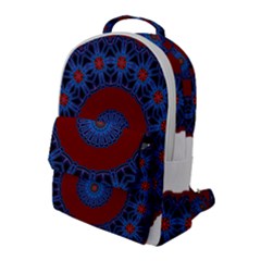 Mandala Pattern Round Ethnic Flap Pocket Backpack (large)