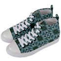 Tenacious Teal Women s Mid-Top Canvas Sneakers View2