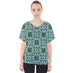 Tenacious Teal V-neck Dolman Drape Top