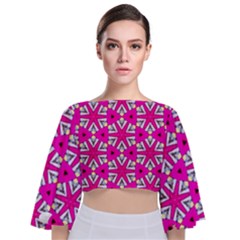 Karnival Tie Back Butterfly Sleeve Chiffon Top