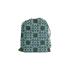 Tenacious Teal Drawstring Pouch (small) by bykenique