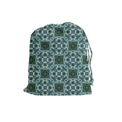 Tenacious Teal Drawstring Pouch (large) by bykenique