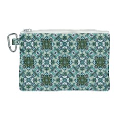 Tenacious Teal Canvas Cosmetic Bag (large) by bykenique