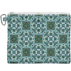 Tenacious Teal Canvas Cosmetic Bag (xxxl) by bykenique