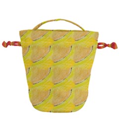 Citrus City Drawstring Bucket Bag by bykenique