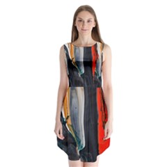 Art Modern Painting Background Sleeveless Chiffon Dress  