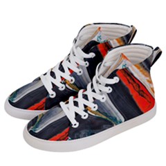 Art Modern Painting Background Women s Hi-Top Skate Sneakers