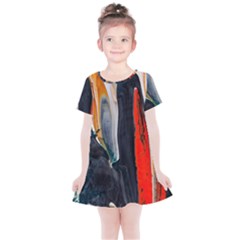 Art Modern Painting Background Kids  Simple Cotton Dress