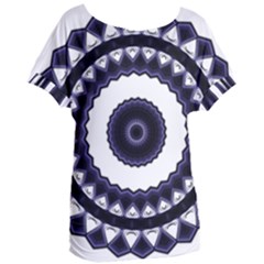 Design Mandala Pattern Circular Women s Oversized Tee by Pakrebo