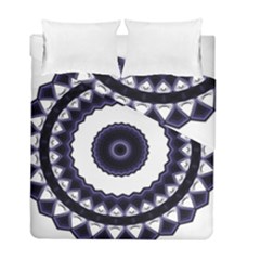 Design Mandala Pattern Circular Duvet Cover Double Side (full/ Double Size) by Pakrebo