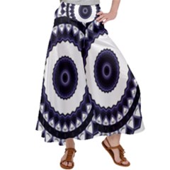 Design Mandala Pattern Circular Satin Palazzo Pants