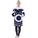 Design Mandala Pattern Circular Longline Hooded Cardigan View2