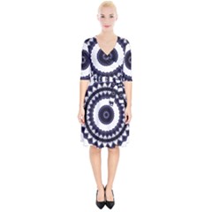 Design Mandala Pattern Circular Wrap Up Cocktail Dress by Pakrebo