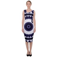 Design Mandala Pattern Circular Sleeveless Pencil Dress by Pakrebo