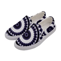 Design Mandala Pattern Circular Women s Canvas Slip Ons by Pakrebo