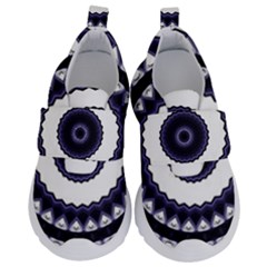 Design Mandala Pattern Circular Kids  Velcro No Lace Shoes by Pakrebo