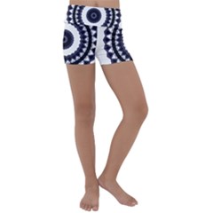 Design Mandala Pattern Circular Kids  Lightweight Velour Yoga Shorts