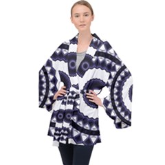 Design Mandala Pattern Circular Velvet Kimono Robe by Pakrebo