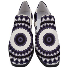 Design Mandala Pattern Circular Slip On Heel Loafers