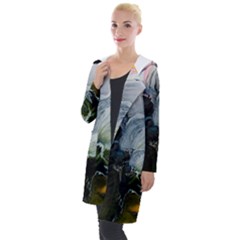 Art Abstract Painting Hooded Pocket Cardigan by Pakrebo