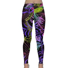 Leaves Nature Design Plant Classic Yoga Leggings by Pakrebo