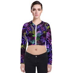 Leaves Nature Design Plant Long Sleeve Zip Up Bomber Jacket by Pakrebo