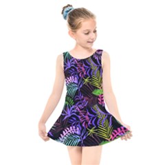 Leaves Nature Design Plant Kids  Skater Dress Swimsuit by Pakrebo