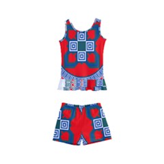 Design Circular Aztec Symbol Kids  Boyleg Swimsuit by Pakrebo