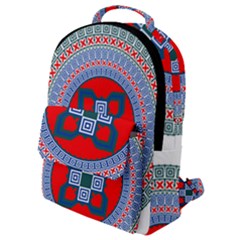 Design Circular Aztec Symbol Flap Pocket Backpack (small)